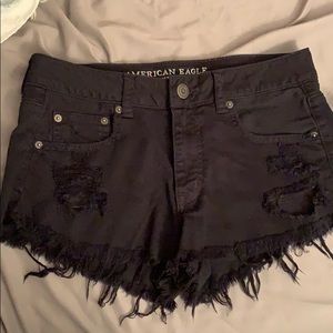 American eagle black shorts